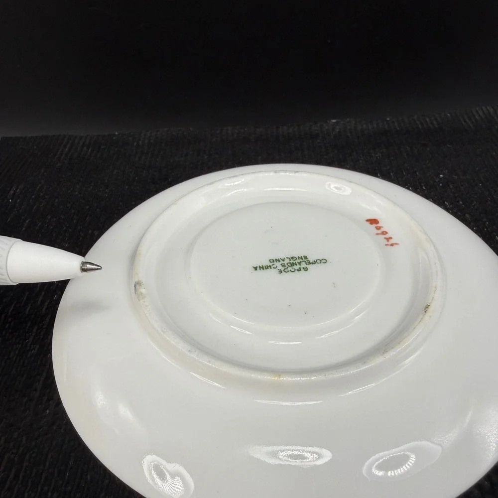 Spode Copeland China Cobalt Blue Gold Trim Demitasse‎ Cup Saucer Set England VTG